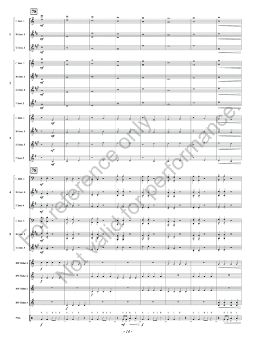 Canon in Boombucket Major Concert Band scores gallery preview page 15