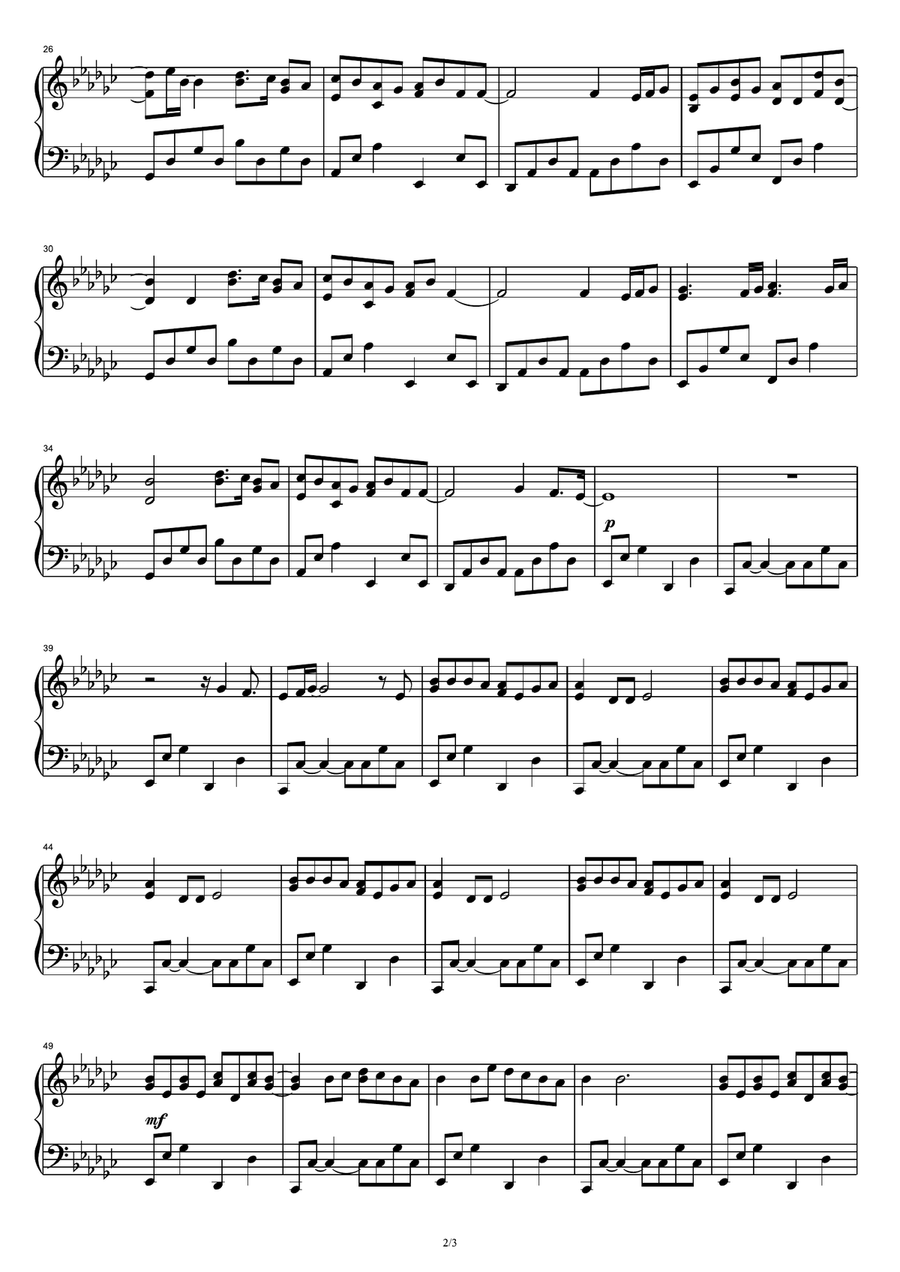 Je Te Pardonne Je Te Pardonne Piano Solo scores gallery preview page 2