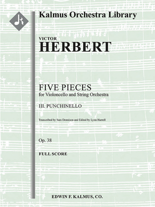 Five Pieces for Cello and Orchestra: III. Punchinello, Op. 38