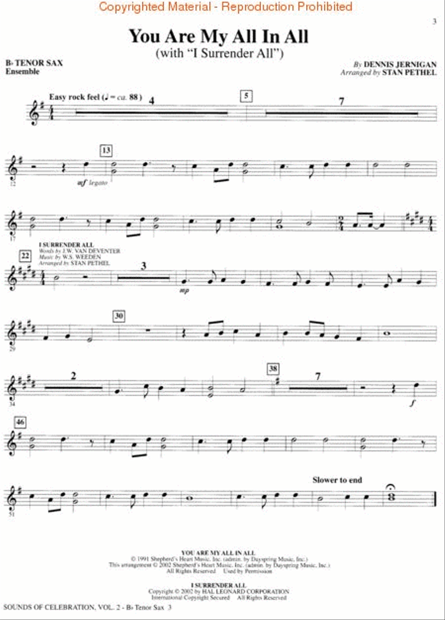 Sounds of Celebration – Volume 2 Tenor Saxophone scores gallery preview page 4