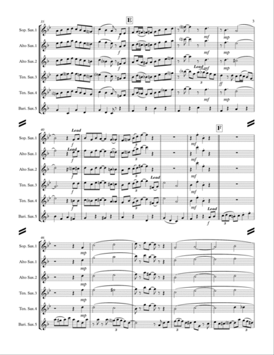It's Beginning To Look Like Christmas Saxophone Quintet scores gallery preview page 4