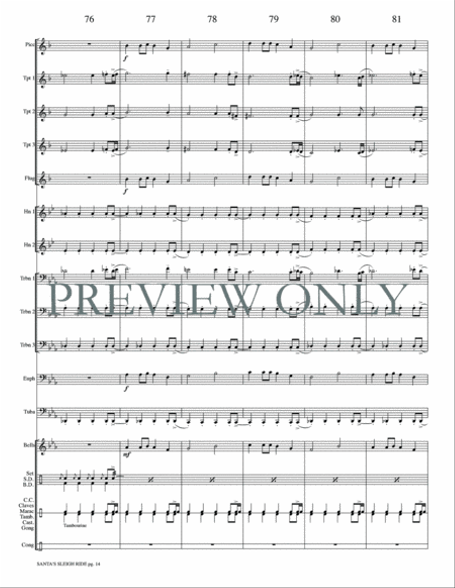 Santa's Sleigh Ride Small Ensemble scores gallery preview page 16