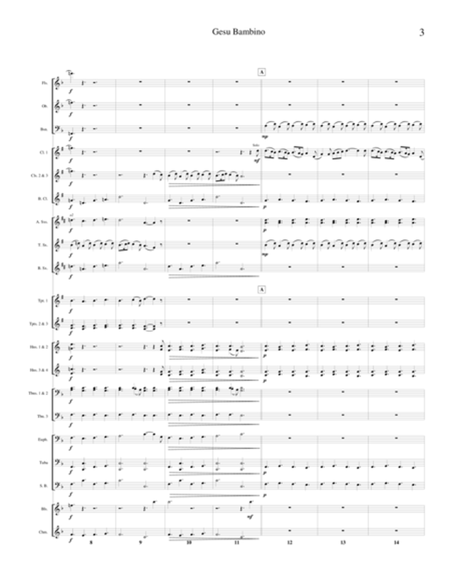Gesu Bambino by Pietro Yon arranged for Concert Band by Marc Oliver image number null