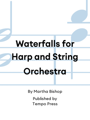 Book cover for Waterfalls for Harp and String Orchestra