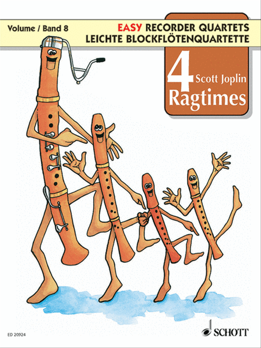 Four Scott Joplin Ragtimes Recorder scores gallery preview page 1