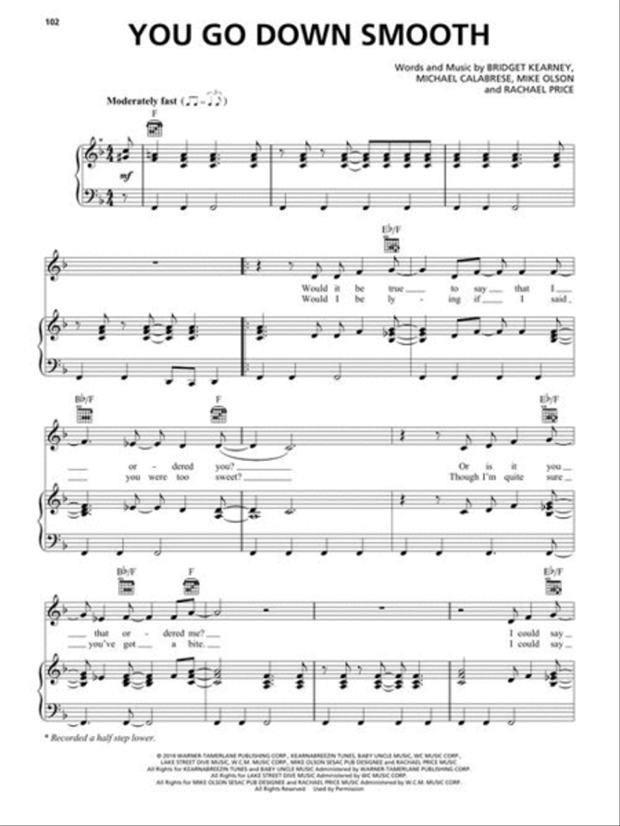 Lake Street Dive Songbook Piano, Vocal, Guitar scores gallery preview page 6