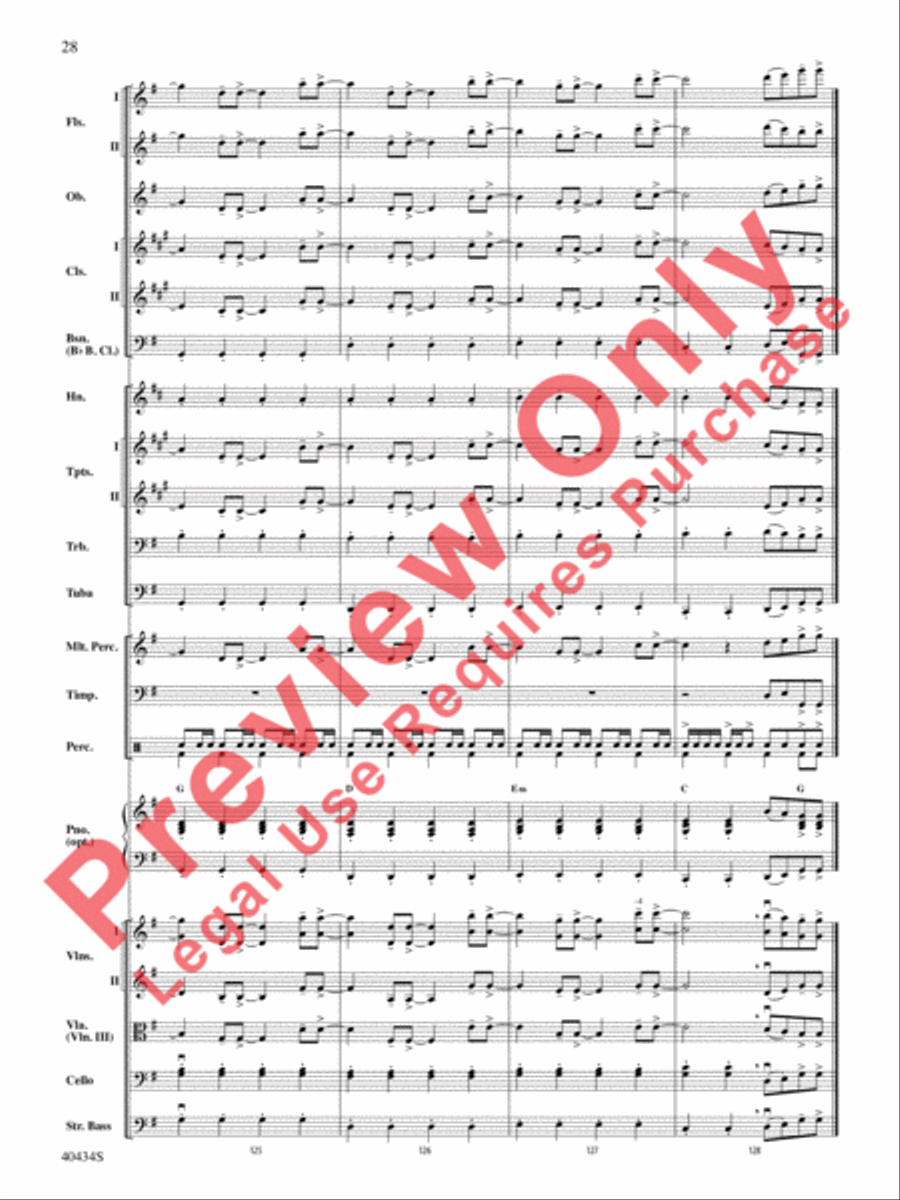 Last Friday Night (T.G.I.F.) / Edge of Glory Full Orchestra scores gallery preview page 29