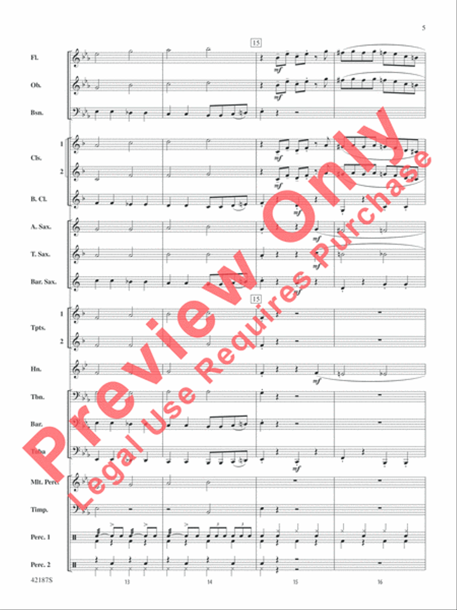 Santa Baby Concert Band scores gallery preview page 6