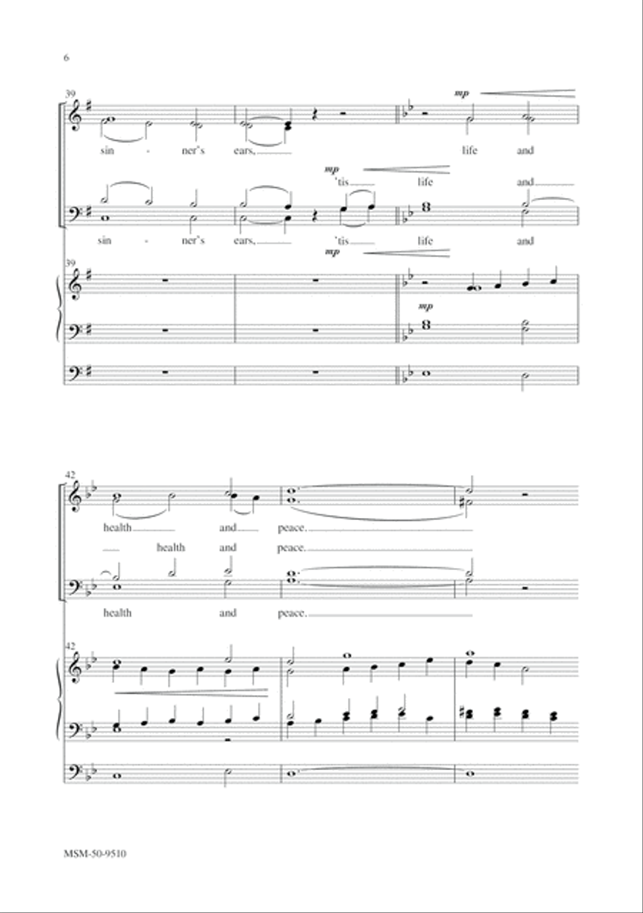 O for a Thousand Tongues to Sing 4-Part scores gallery preview page 6