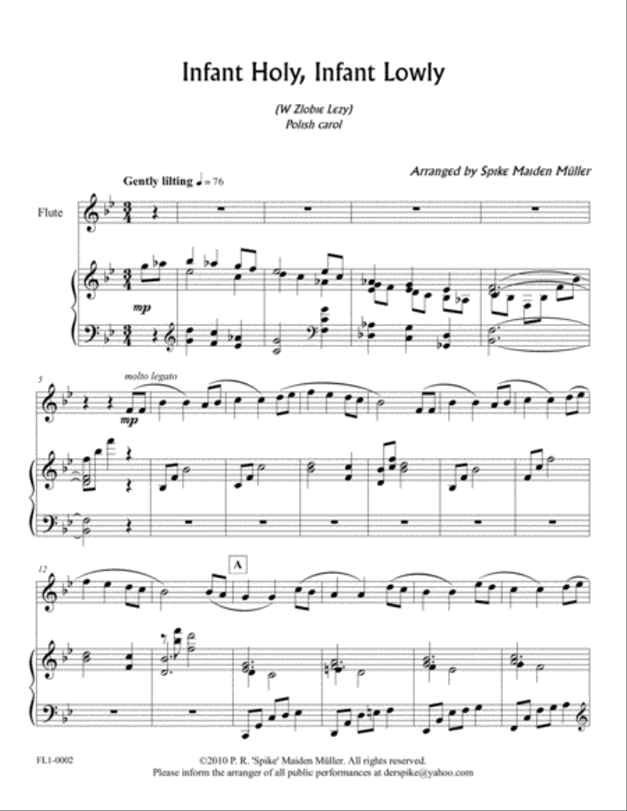 Infant Holy, Infant Lowly Woodwind Duet scores gallery preview page 1