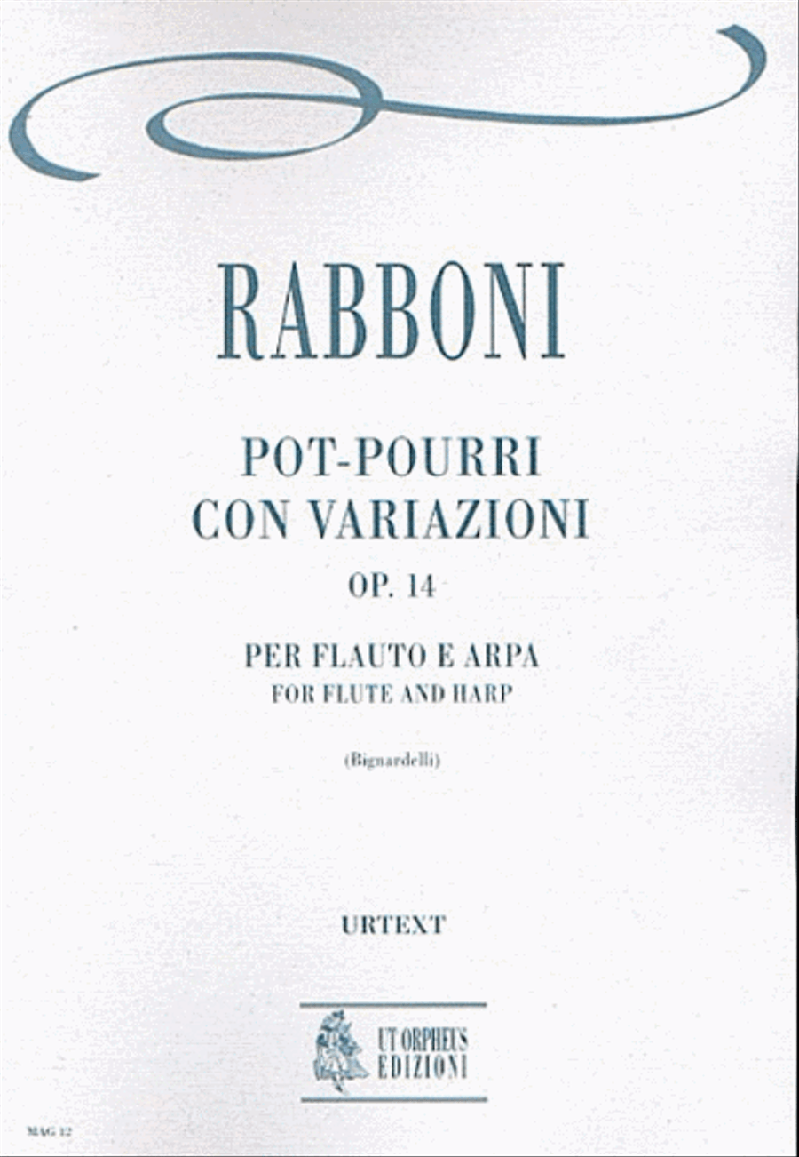 Pot-pourri with Variations Op. 14 for Flute and Harp Flute scores gallery preview page 1