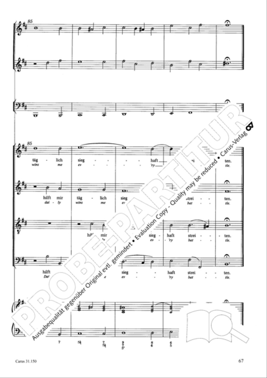 O my Lord, I long for thee (Nach dir, Herr, verlanget mich) 4-Part scores gallery preview page 70