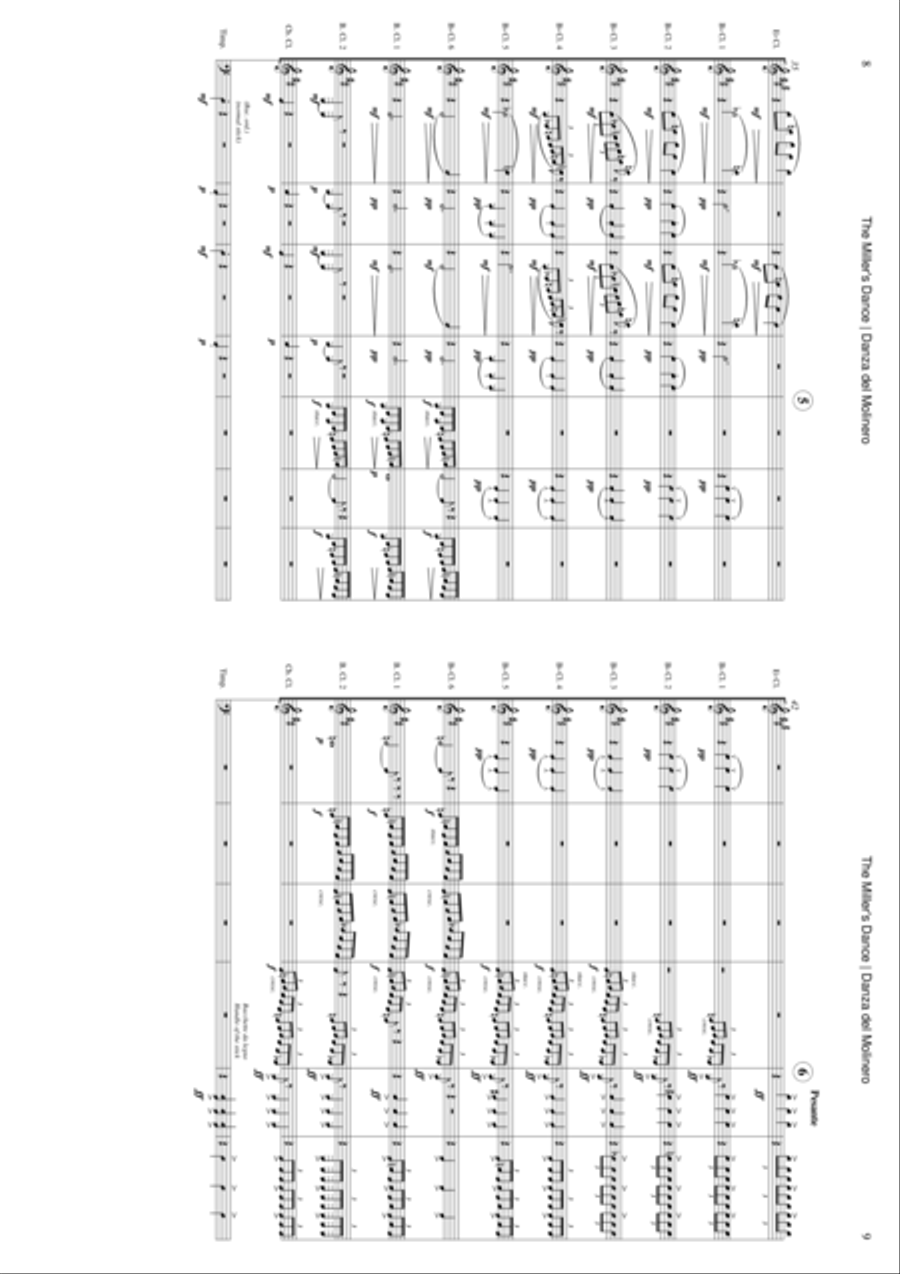 Dance of the Miller (Danza del Molinero) from The Three-Cornered Hat Woodwind Ensemble scores gallery preview page 5