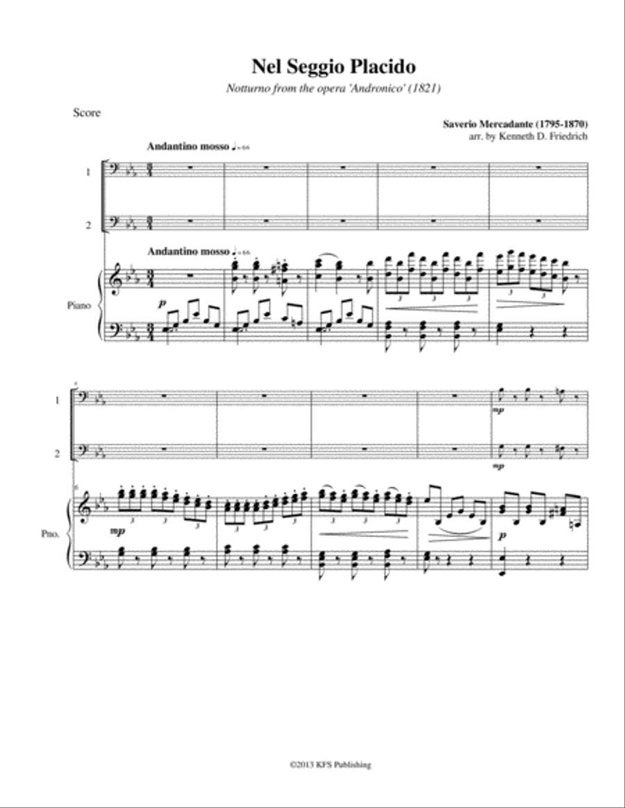 Nel Seggio Placido Trombone Duet scores gallery preview page 1