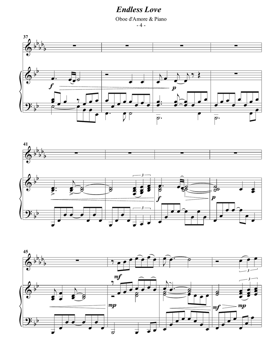 Endless Love Piano scores gallery preview page 4