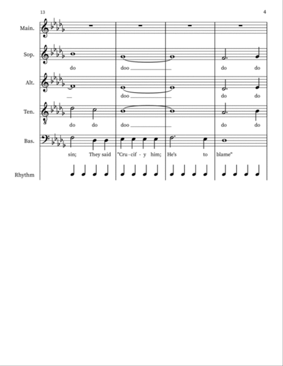 Ten Thousand Angels 4-Part scores gallery preview page 4