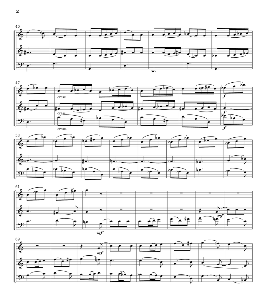 Haydn at Esterháza for Flute/Oboe, Clarinet in B flat and Bassoon Woodwind Trio scores gallery preview page 2