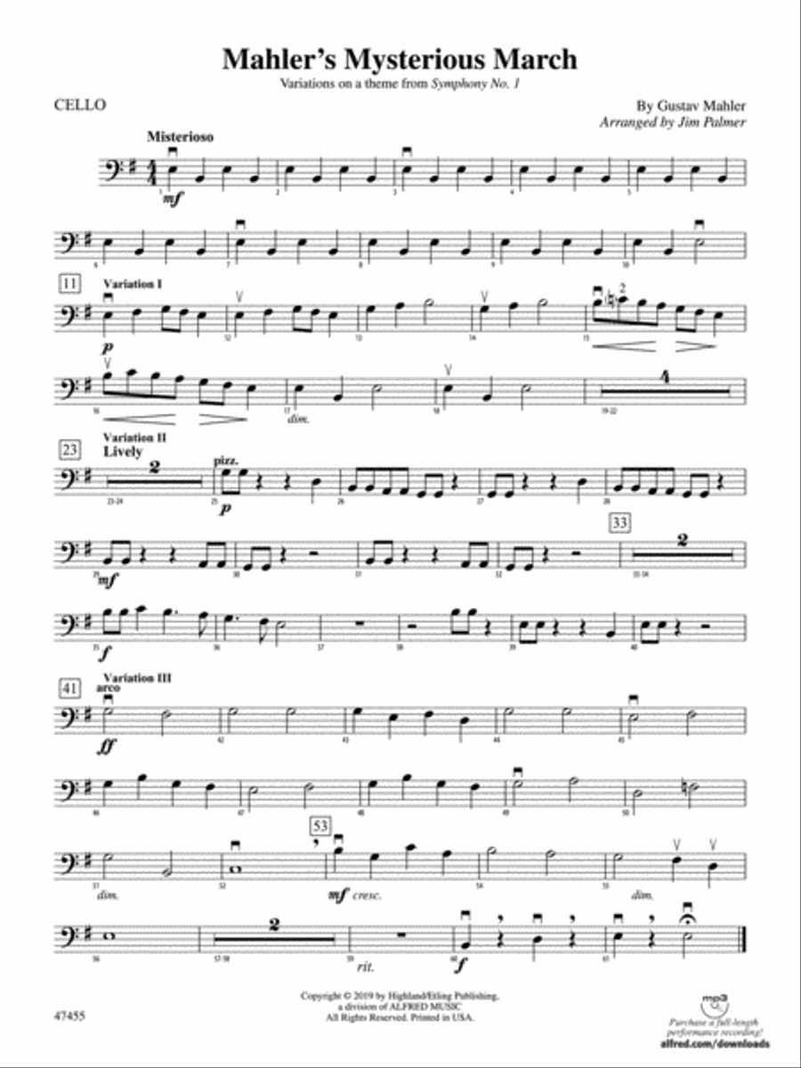 Mahler cello hot sale