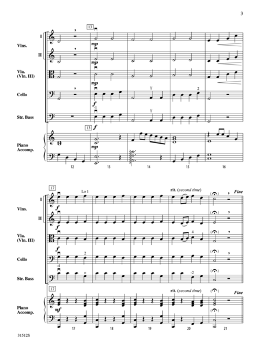Autumn, from The Four Seasons (score only) String Orchestra scores gallery preview page 3