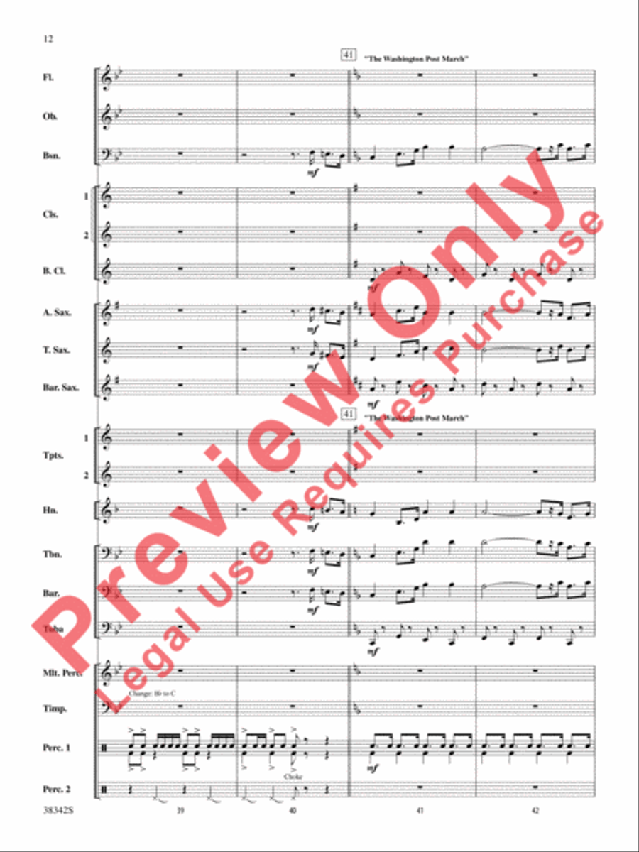 Sousa Classics Concert Band scores gallery preview page 13