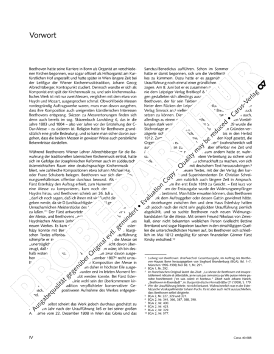 Mass in C Major 4-Part scores gallery preview page 5