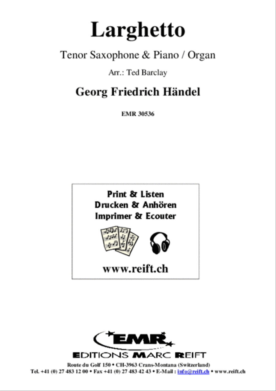 Larghetto Tenor Saxophone scores gallery preview page 2
