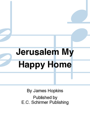 Book cover for Jerusalem My Happy Home