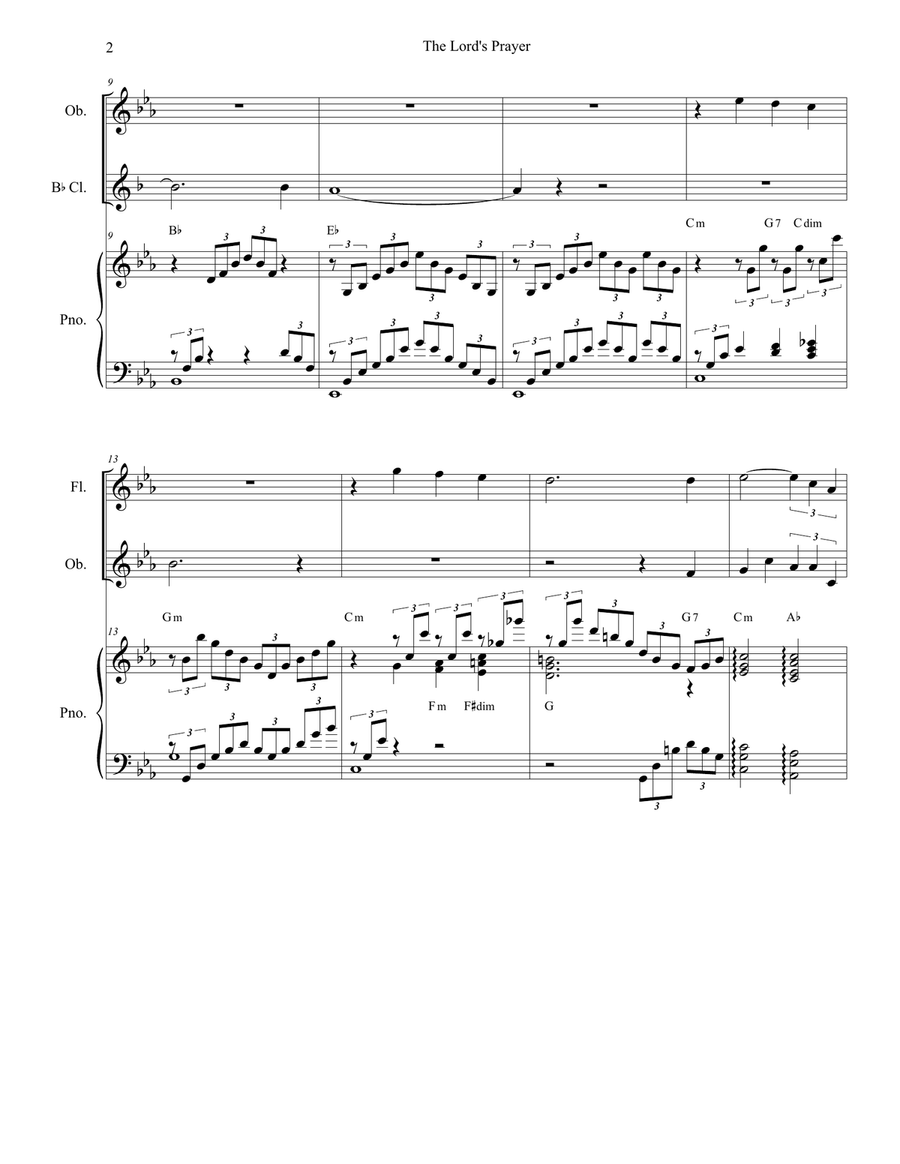 The Lord's Prayer The Lord's Prayer Woodwind Quintet scores gallery preview page 2