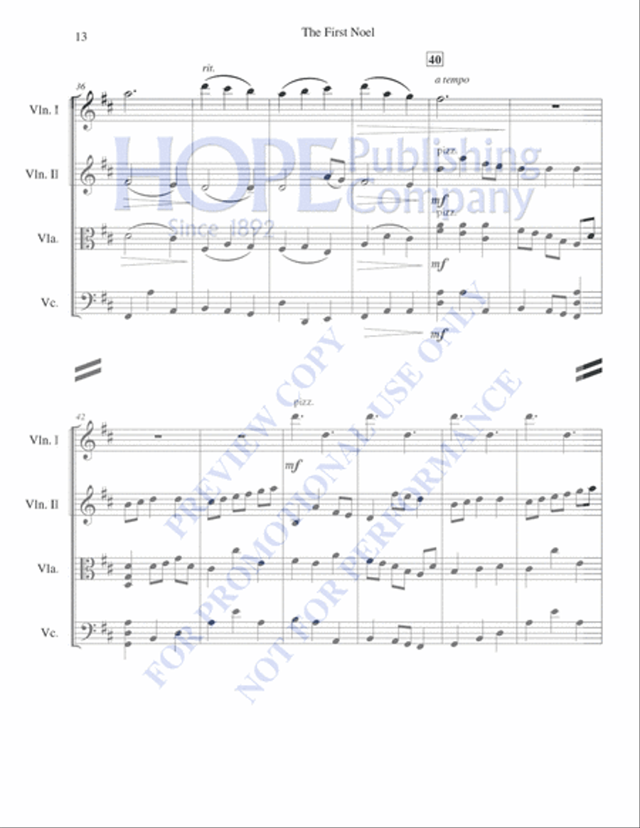 A String Quartet Christmas String Quartet scores gallery preview page 14