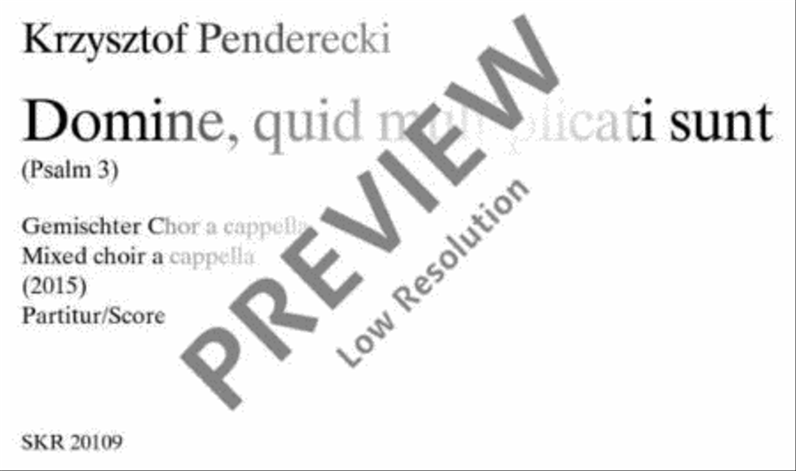 Domine quid multiplicati sunt A Cappella scores gallery preview page 2