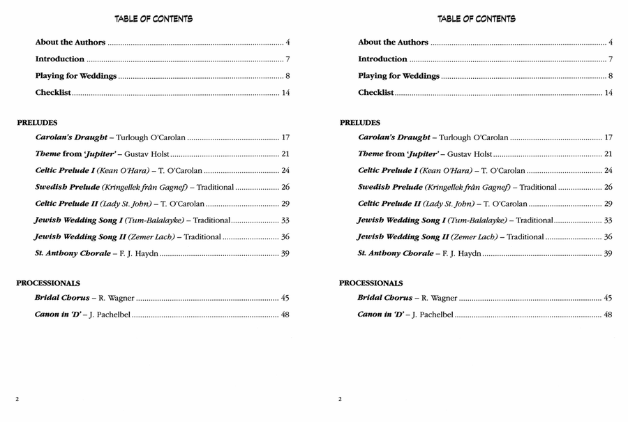 Wedding Music for the Lever Harp Pedal Harp scores gallery preview page 3