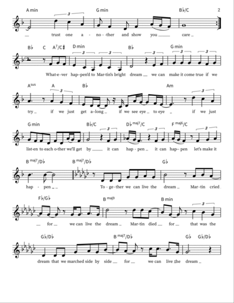 We Can Live the Dream Voice scores gallery preview page 2