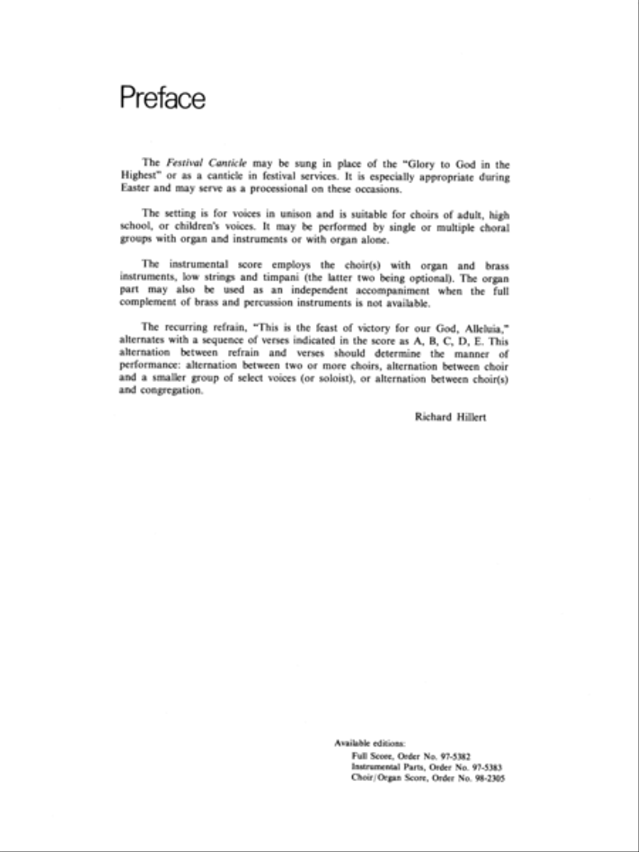 Festival Canticle: Worthy Is Christ (Full Score) Unison Choir scores gallery preview page 2