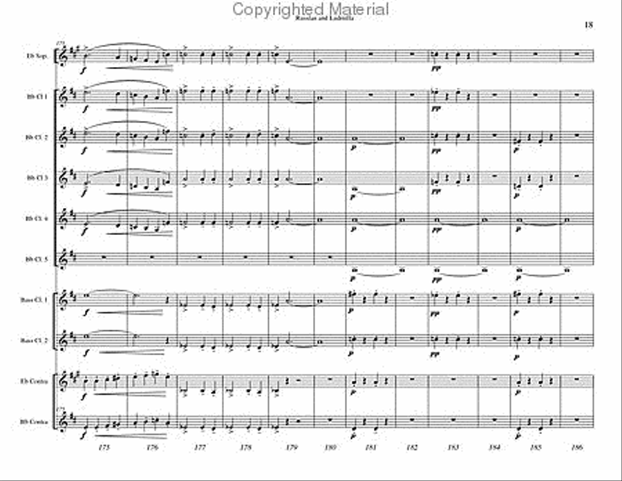 Russlan and Ludmilla Overture Clarinet Choir scores gallery preview page 19