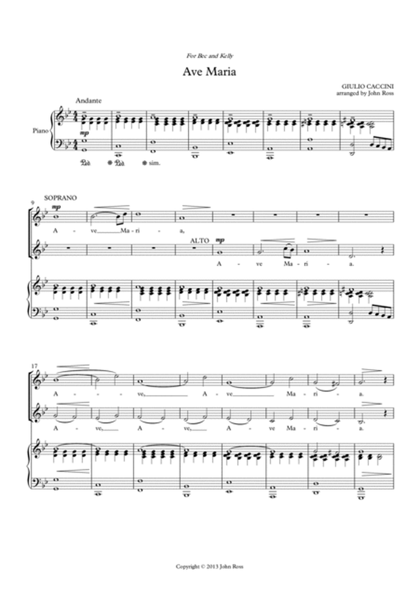 Ave Maria (Caccini) (Soprano & Alto duet, Piano) image number null