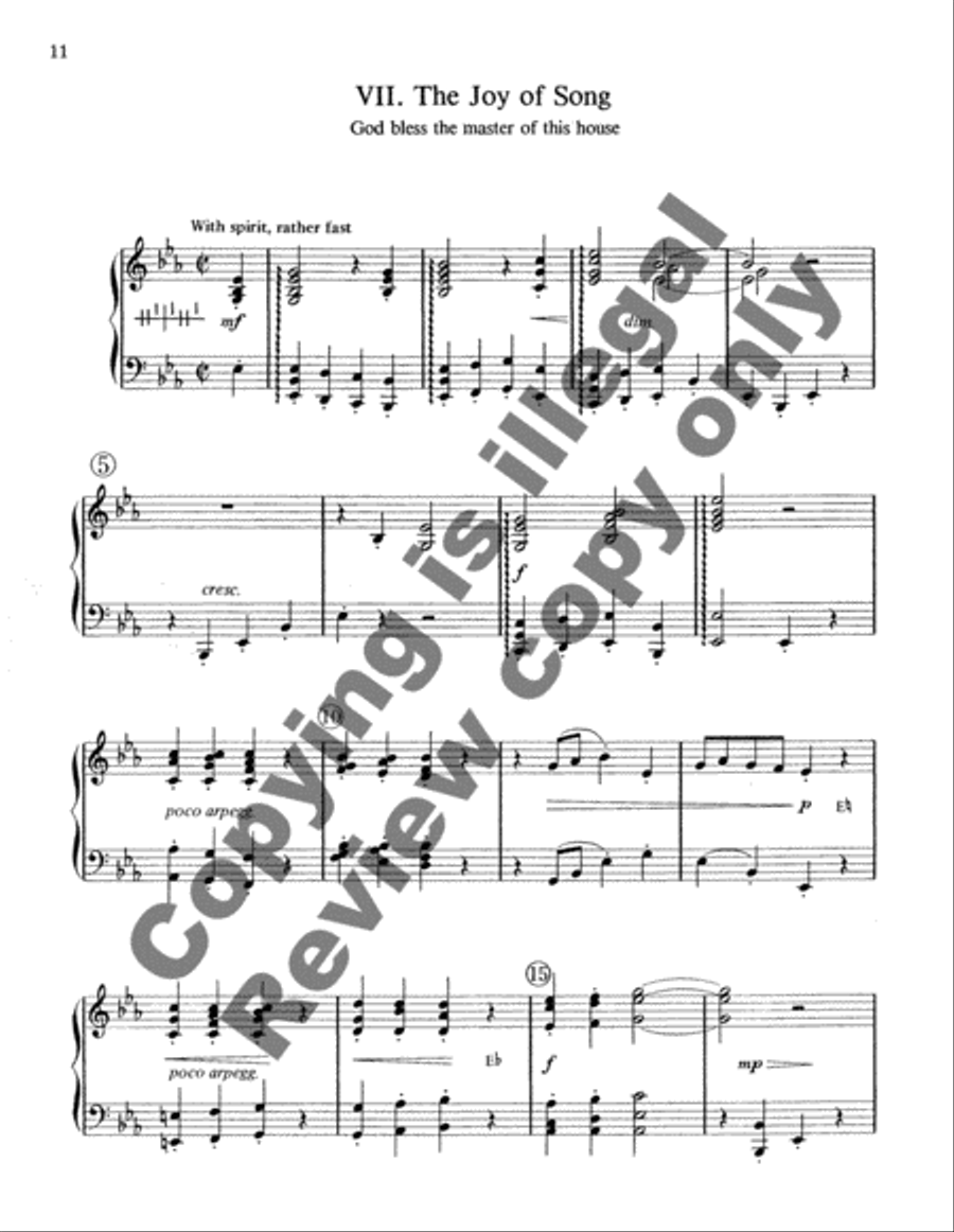 The Seven Joys of Christmas (Harp Part) Choir scores gallery preview page 8