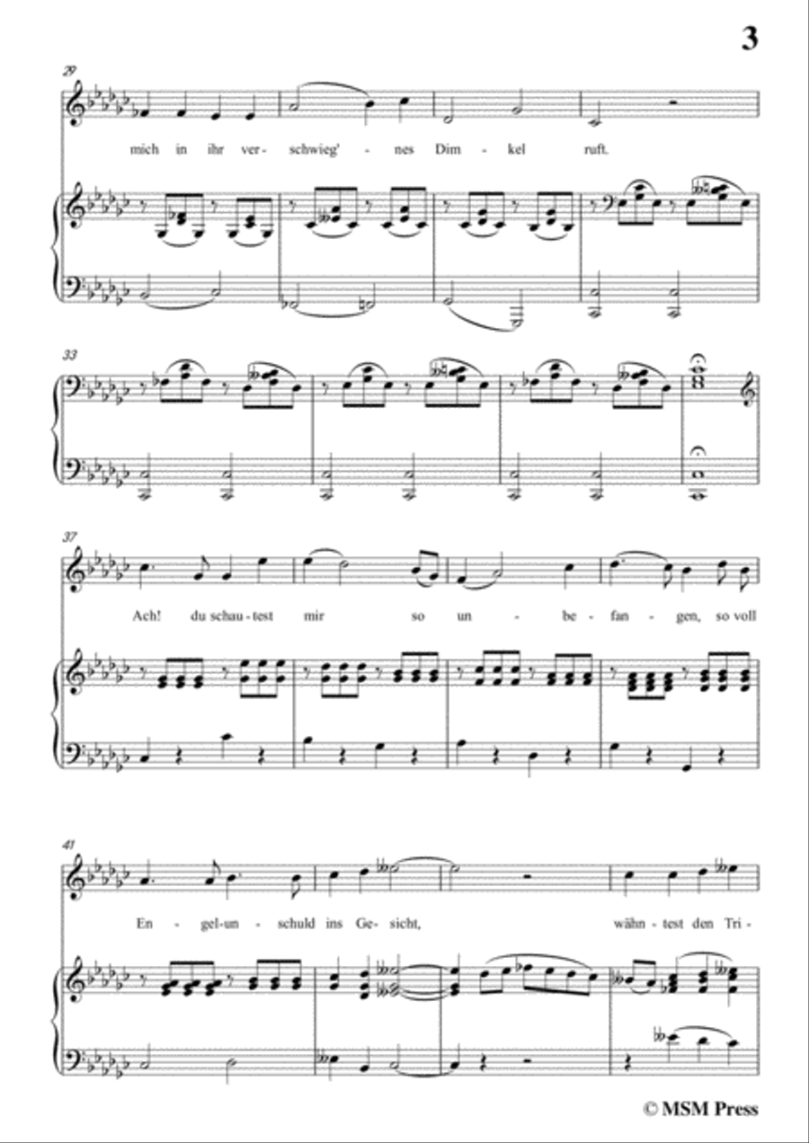 Schubert-Julius an Theone,in e flat minor,for Voice&Piano Voice scores gallery preview page 5