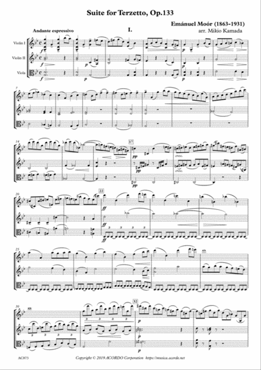 Suite for Terzetto, Op.133 String Duet scores gallery preview page 1