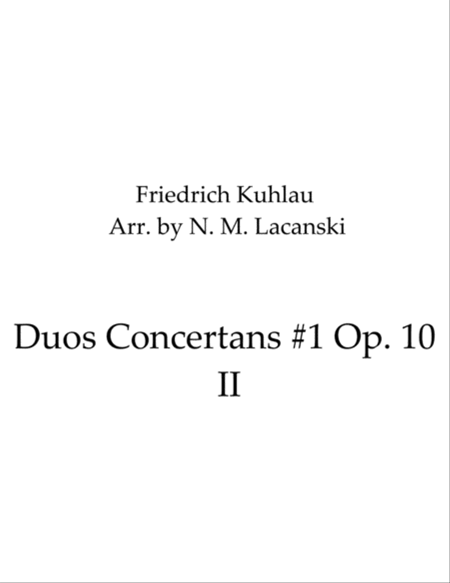 Duos Concertans Op. 10 #1 Movement 2 Flute Duet scores gallery preview page 1