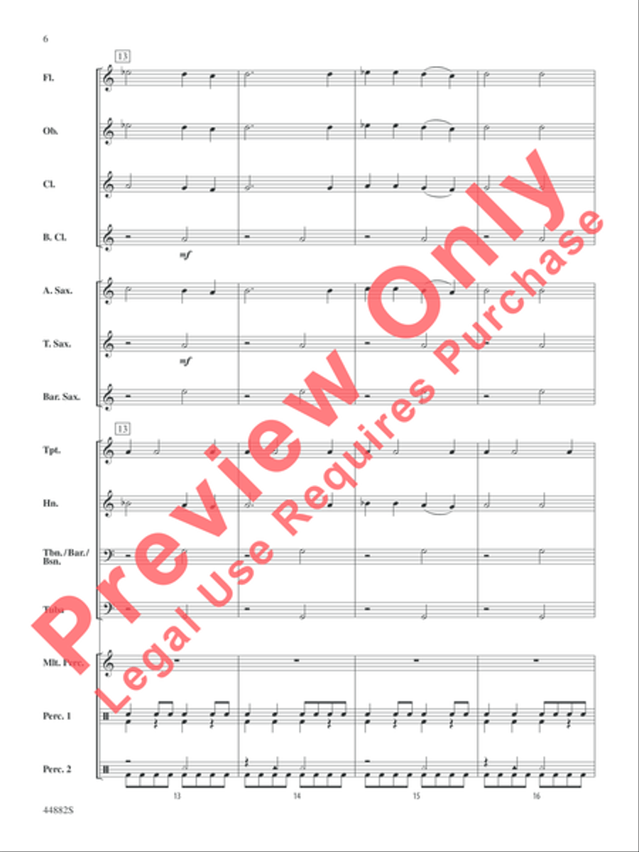 Chant de Noël Concert Band scores gallery preview page 6