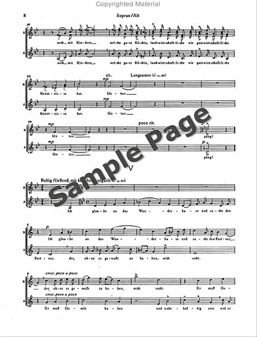 Heiratspostchorus/hpsi/db (sa) SA scores gallery preview page 9