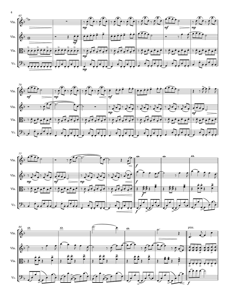 Marry You String Quartet scores gallery preview page 4