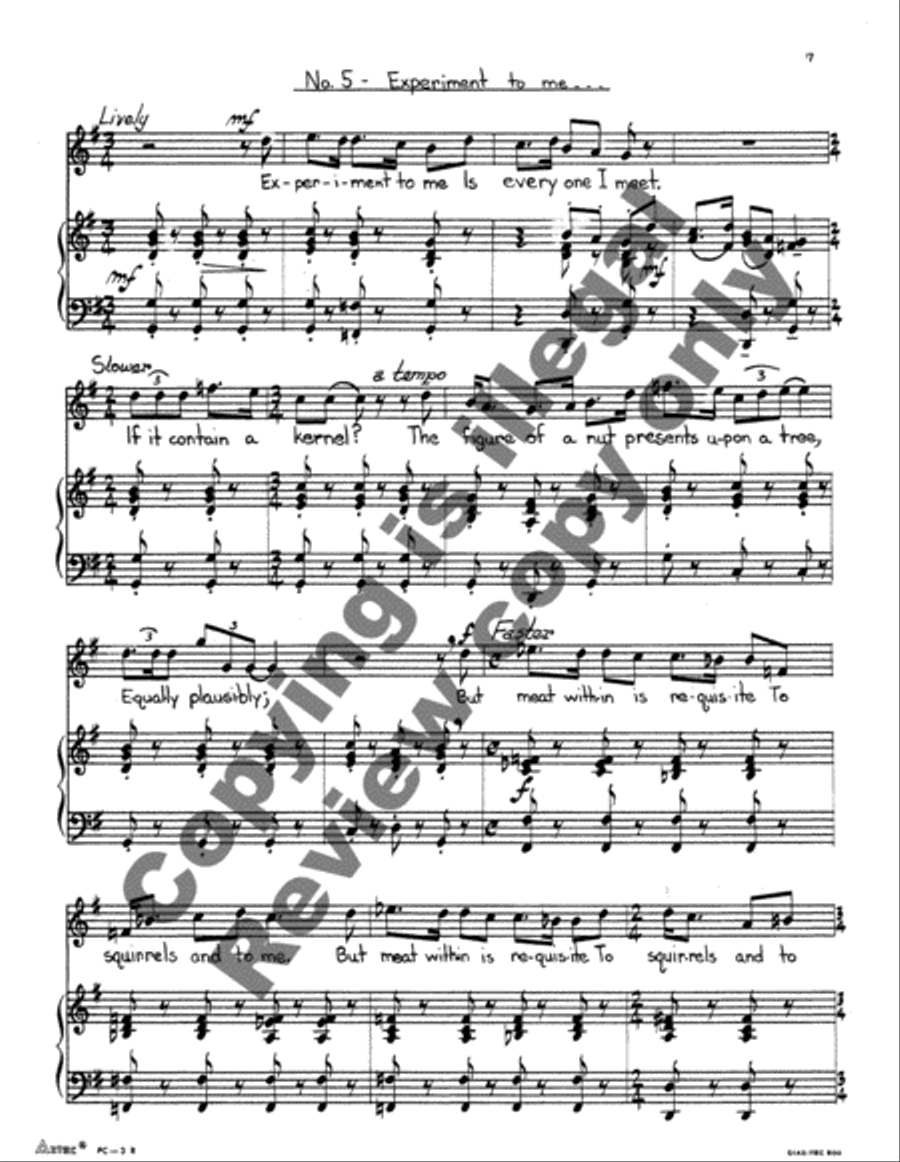 Nine Songs to Poems of Emily Dickinson High Voice scores gallery preview page 6