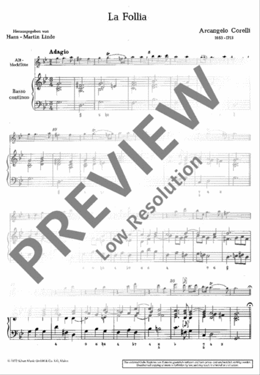 La Follia Alto Recorder scores gallery preview page 6