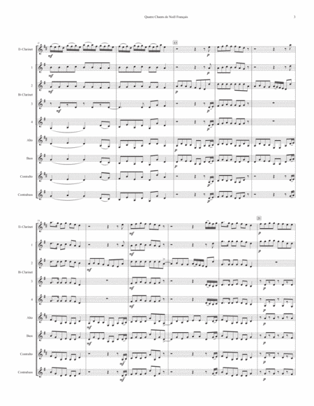 Quatre Chants de Noël Français (Four French Carols) for Clarinet Choir image number null