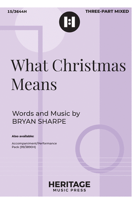 Book cover for What Christmas Means