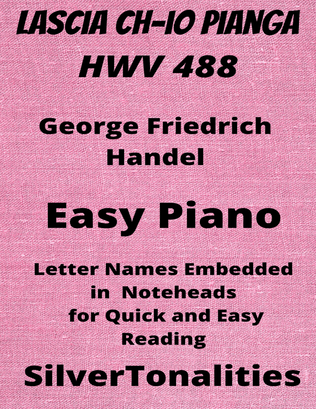 Lascia Chio Pianga Rinaldo Easy Piano Sheet Music