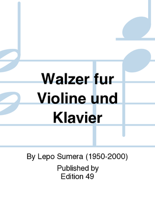 Book cover for Walzer fur Violine und Klavier