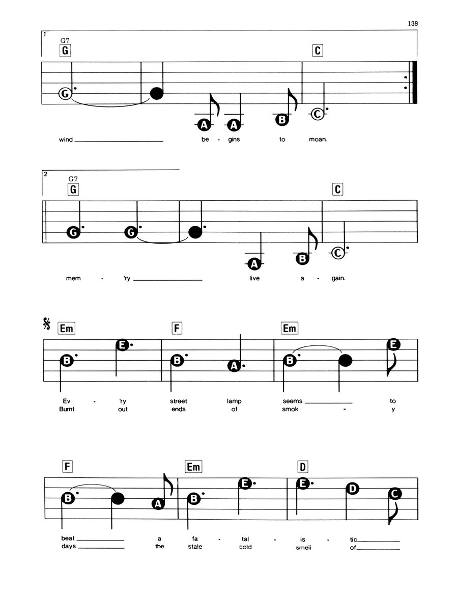 Memory (from Cats) Memory (from Cats) Electronic Keyboard scores gallery preview page 2