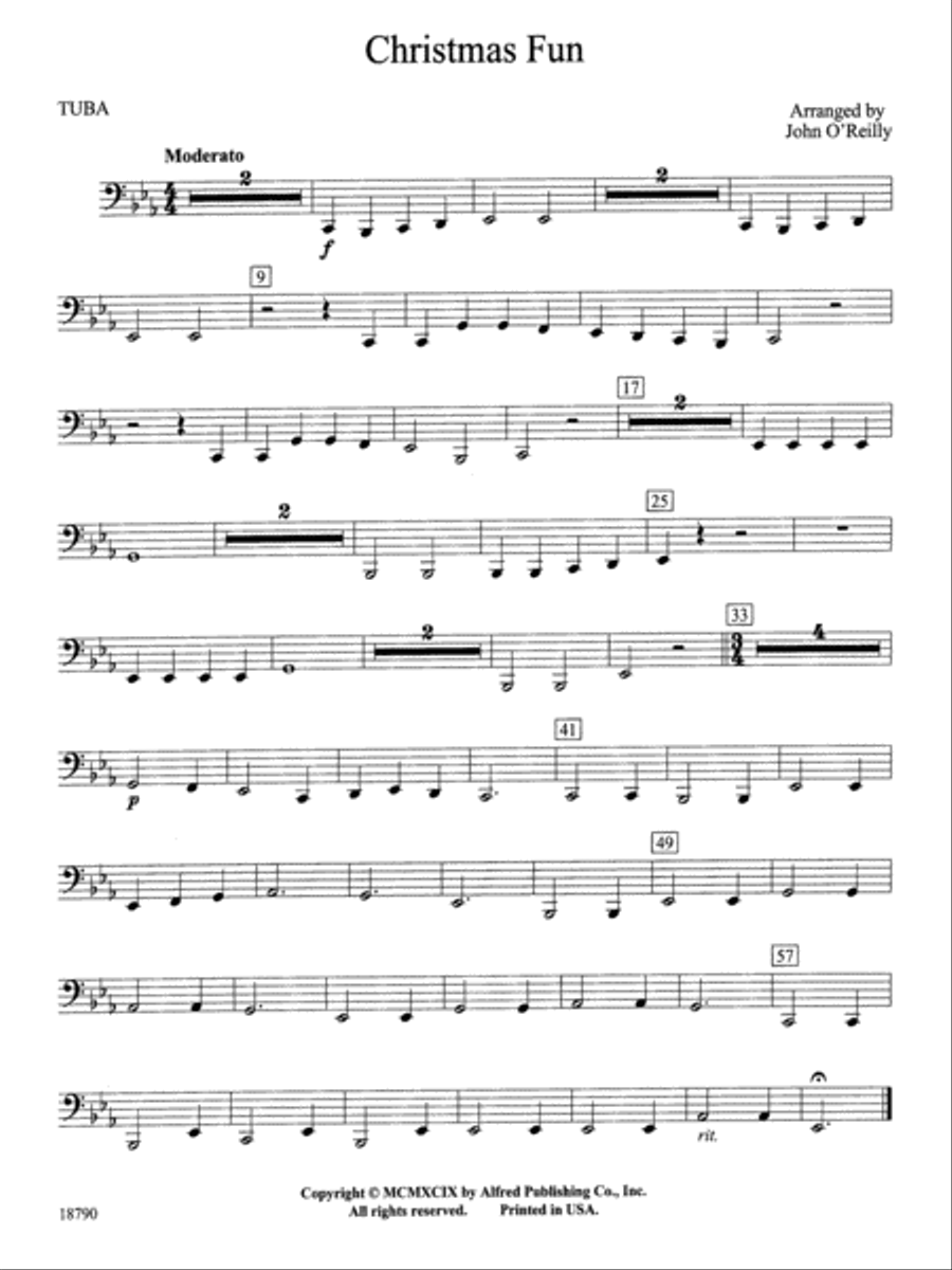 Christmas Fun: Tuba Christmas Fun: Tuba Concert Band scores gallery preview page 1